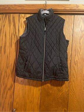Free Country Reversible Black Quilted Zip Vest